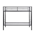 thumbnail image 6 of SYNGAR Twin over Twin Bunk Bed with Storage Space, Loft Bunk Bed with Built-in Ladder and Safe Guardrail, Heavy Duty Metal Bunk Bed for Kids Teens Adults Bedroom Apartment, Black, 6 of 9