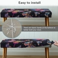 thumbnail image 6 of Psesaysky Galaxy Butterfly Print Seat Cushion Protector, Tight Fit Rectangle Bench Seat Cover Elastic Polyester Spandex Bench Covers for Dining Room, 6 of 9