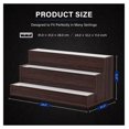 thumbnail image 4 of LED Liquor Bottle Display Shelf - 24 Inch Bar Shelf with App Control - Walnut 3-Step Freestanding Illuminated Bottle Holder for Home Bar & Party, 4 of 6