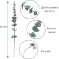 thumbnail image 3 of Black Artificial Eucalyptus Stems,36pcs Faux Eucalyptus Branches Leaves Decor for Halloween Floral Arrangement Wedding Bouquet Home Decoration, 3 of 6