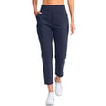 thumbnail image 2 of Pantalones de golf YYV para mujer, elásticos, cintura hasta el tobillo, azul marino, 2 of 7