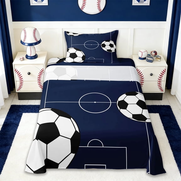 Erosebridal Football Games Twin Sheet Sets For Kids,Boys Sports Theme Bedding 3pcs