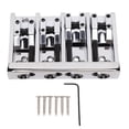 thumbnail image 2 of Electric Guitar Bridge, 4 String Bass Zinc Alloy Iron Adjustable Bridges Assembly Parts for Jazz Electric Bass, 2 of 7