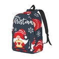 thumbnail image 2 of Balery Three Cute Christmas Gnomes Vintage Canvas Backpack for Men and Women - Large Capacity, Durable Travel Laptop Bag for School, Work, Hiking, and Outdoor Activities, 2 of 7