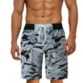 thumbnail image 2 of XIAONU Print Shorts for Men Drawstring Waist Side Pockets Sport Bottoms, 2 of 6