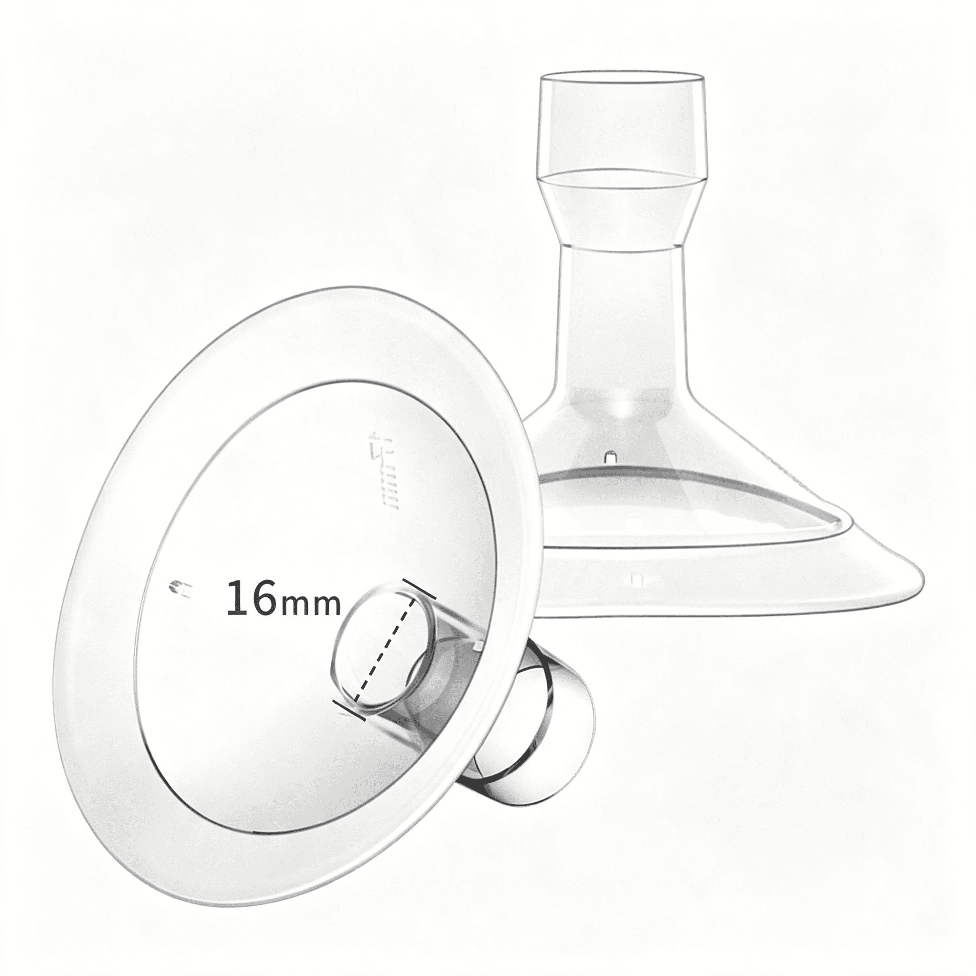 XIRQI 16Mm Oval Flanges Breast Pump Parts Compatible with Breast Pumps Personalfit, Maxflow, Freestyle Flex Swing Maxi Connector 16Mm Flange Inserts