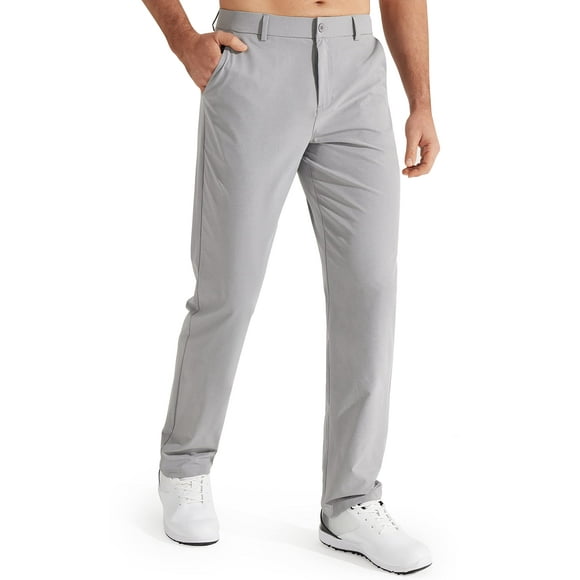 Pantalones de golf Libin Work para hombre, 34 x 86 cm, secado rápido, gris claro