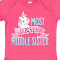 thumbnail image 4 of Inktastic Most Magical Middle Sister- cute unicorn Girls Baby Bodysuit, 4 of 5
