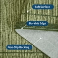 thumbnail image 4 of Hasoo Large Washable Rug 9' x 12' Area Rug for Living Room Modern Plaid Non Slip Neutral Indoor Decor Carpet, Green, 4 of 6