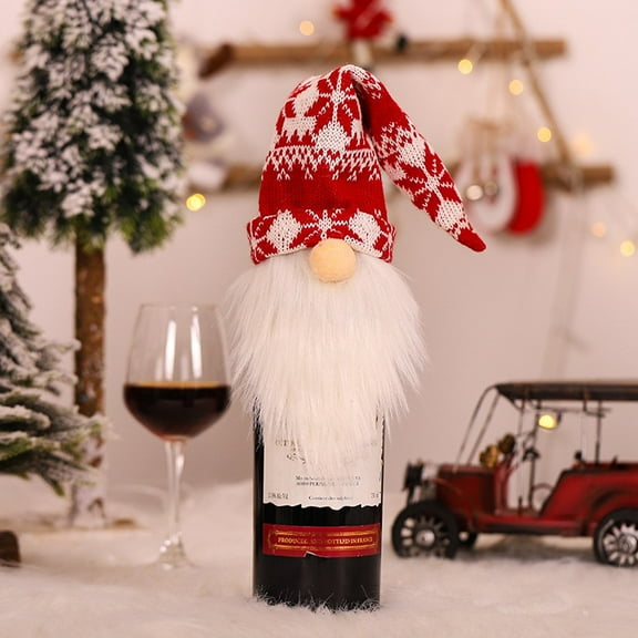 Christmas Bottle Cover Christmas Wine Bottle Sweater Champagne Bottle Cover Xmas Table Party Decor Wine Bottle Bag