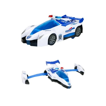 Electric Transformable Toy Car Lighting Music Universal Polices Car Boys' Model Toy Car Boys' and Girls' Holiday Birthday Gifts