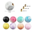thumbnail image 4 of Marble Style Gear Car Shifter Handle Round Ball, Shift Knob 5 6 Speed with Metal Adapters Universal, 4 of 5