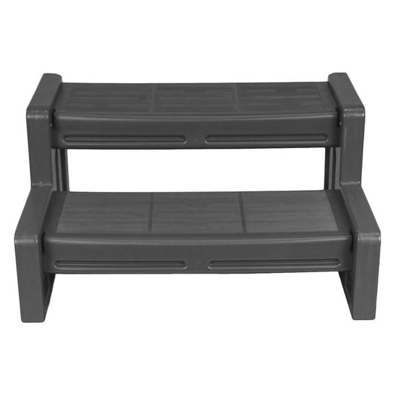 29 Inch Deluxe Resin Multi Purpose Home Garden Garage Spa and Hot Tub Steps, Gray