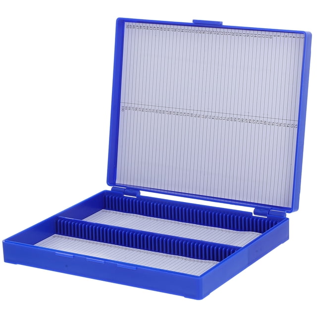 Convenient Microscope Slide Box Empty 100-Place Microscope Slide Box Reusable Scientific Slide Box Microscope Slides Organizer