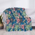 thumbnail image 3 of Fuzoiu Colorful Flowers Print Flannel Blanket,Throw Blanket,Flannel Home Decor,Fleece Bed Blankets,Cozy Soft Blanket for Bed, Sofa, Camping, and Travel-60"x50", 3 of 6