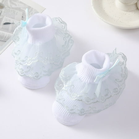 

Infant Baby Girl Socks Breathable Cute Lace Ruffle Mesh Ankle Indoor Floor Short Sock Toddler 0-12 Months