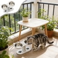 thumbnail image 1 of Rewenti Support de Bol pour Animaux en Bois Réglable Incliné Support de Bol pour Chats Bol Surélevé Mangeoire, 1 of 5