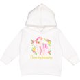 thumbnail image 2 of Inktastic I Love My Mommy Unicorn with Pink and Yellow Flowers Toddler Hoodie, 2 of 4
