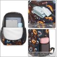 thumbnail image 4 of Football Helmet Black Pattern 17" School Backpacks for Teens,Waterproof Oxford Fabric,S-Shape Padded Straps for School,Travel,Hiking,Camping, 4 of 6