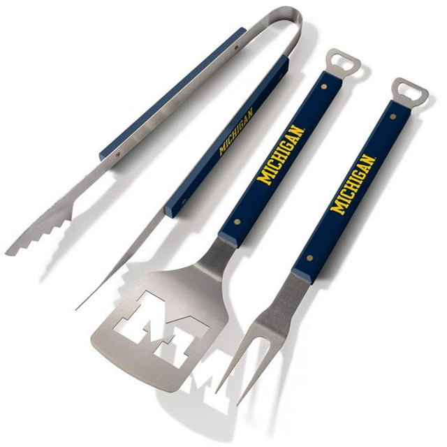 YouTheFan 9028567 Michigan Wolverines Série Spirit Ensemble BBQ 3 Pcs