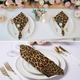 thumbnail image 2 of Brown Leopard Print Cloth Napkins, Classic Abstract Animal Patterned Washable and Reusable Dinner Napkins Set of 8, Table Napkin for Kitchen Party Birthday Wedding Hotel Housewarming 20"x20", 2 of 8