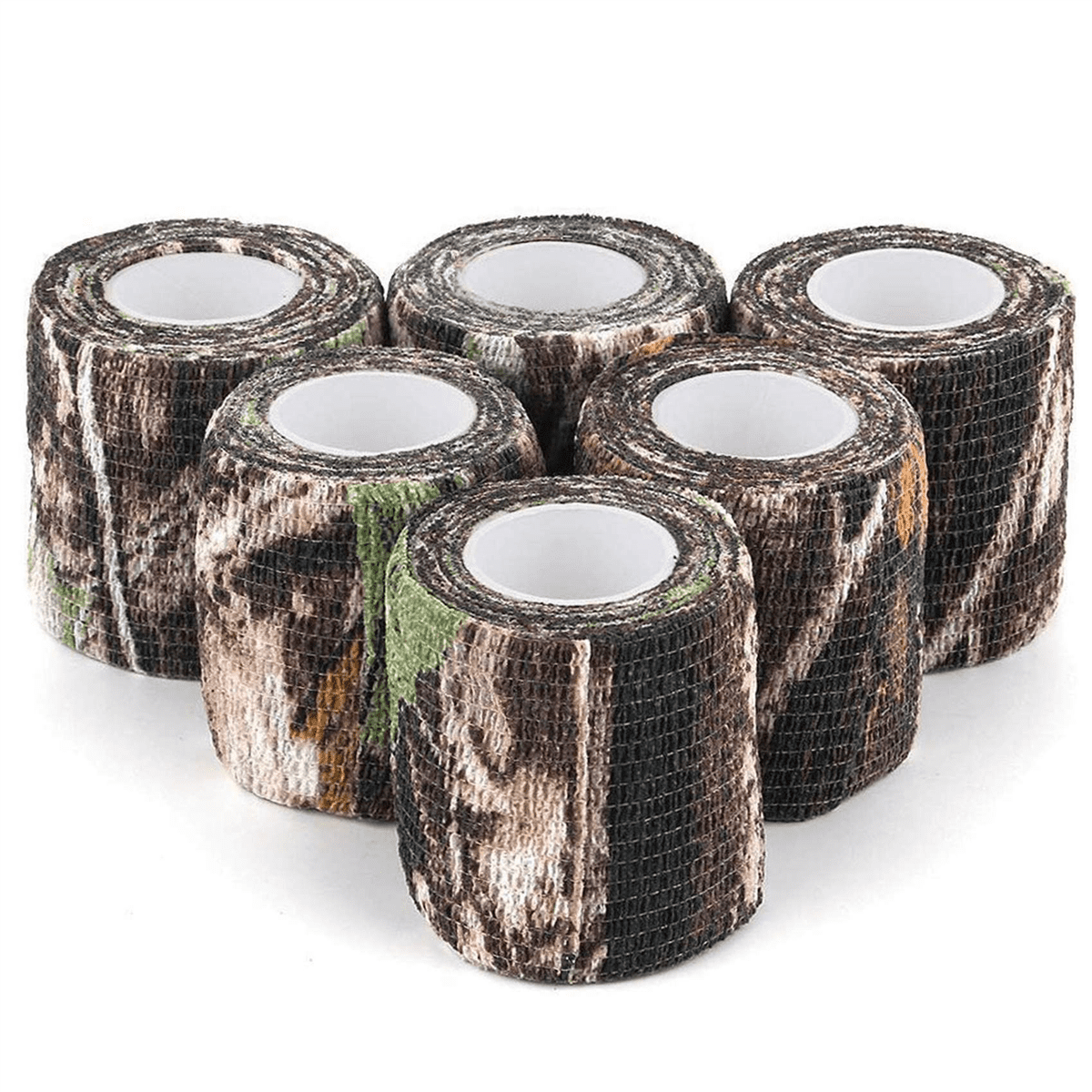 30 Roll Camouflage Tape Cling Scope Wrap Camo Stretch Bandage Self-Adhesive Tape for Camping Hunting Bike Telescope