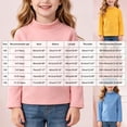 thumbnail image 4 of Ulanda Toddler Girls Mock Turtleneck Shirts Long Sleeve Thermal T-Shirt Cotton Girl Soft Basic Pullover Tops (Yellow, 7-8 Years), 4 of 5