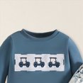 thumbnail image 6 of CAUYDY Infant Fall Winter Outfits Set Newborn Long Sleeved Pullover Sweatpants 2PCS Toddler Casual Clothes 3 6 9 12 18 24 Months 3T 4T 5T Blue for Sizes 6-12 Months, 6 of 6