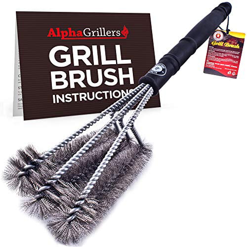 Durable & Effective 18" Grill Brush Best BBQ Cleaner Safe for All Grills 