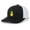 Black/White, variant on Mens Pineapple Embroidered Mesh Back Trucker Hat Cap-White/Black/Black