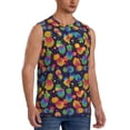 thumbnail image 2 of Easygdp Colorful Pineapples1 Men's Breathable Tank Tops Sleeveless Sporty T Shirts for Basketball, Mountaineering, Bodybuilding -Small, 2 of 8