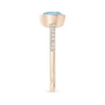 thumbnail image 3 of Angara Natural 1 Ct. Aquamarine with Diamond Solitaire Ring in 14K Rose Gold for Women (Ring Size: 3.5), 3 of 10