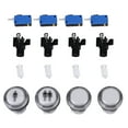 thumbnail image 1 of Kit de 4 botones pulsadores de inicio LED (parte 1, jugador, 2 jugadores) para Arcade, 1 of 13