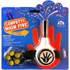FiestaFive - Confetti High Five HandHeld Toy Shooter with 6 Refills (Black/White)