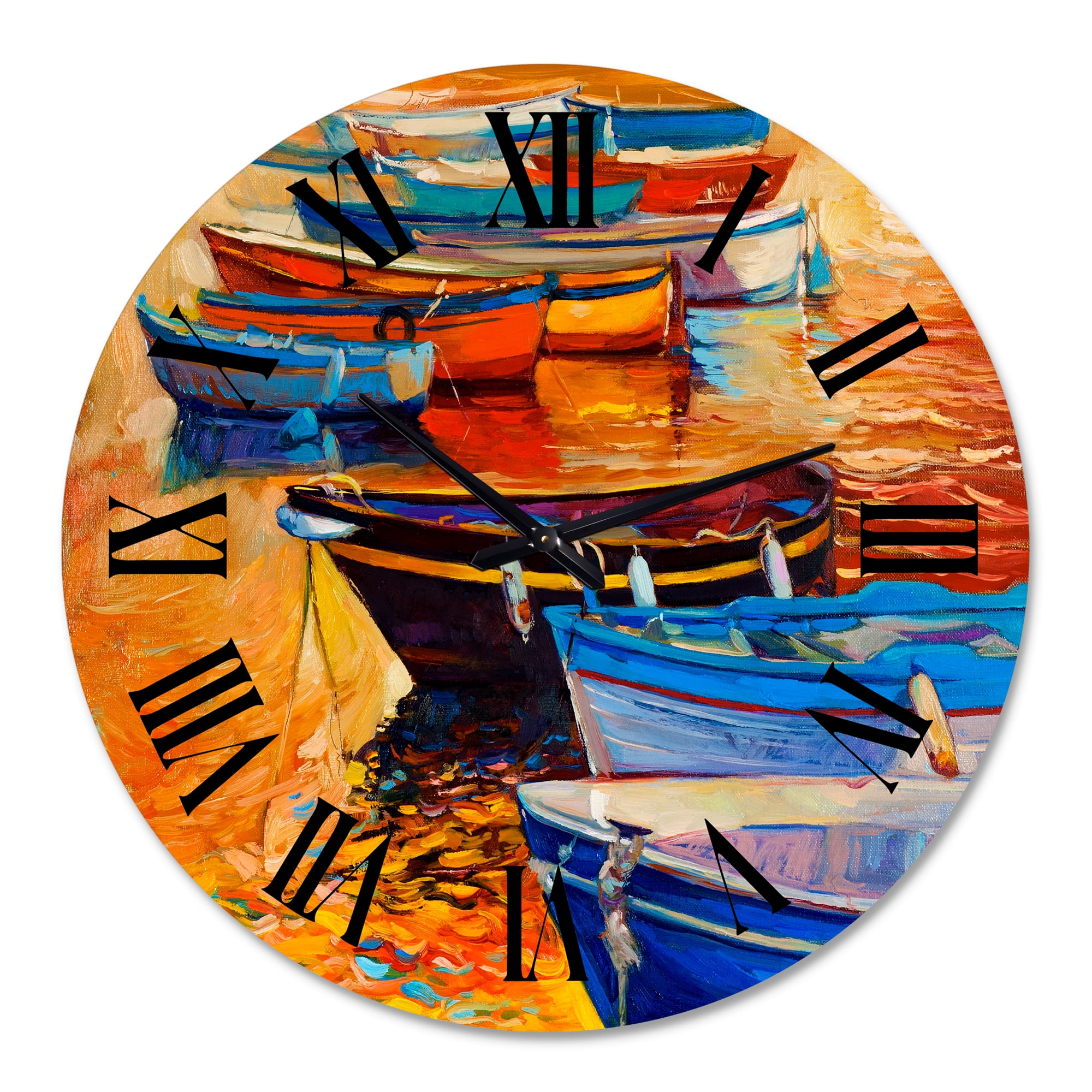 Designart 1 in Quartz Coastal Wall Clock