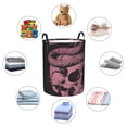 thumbnail image 4 of Susaid Skull and Snake Art Print Waterproof Oxford Cloth Storage Circular Laundry Hamper BasketCapacity for Home-Small, 4 of 6