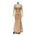 thumbnail image 6 of BAETEUY Women Evening Dress - Deep V Neck Split Hem Sequin Skinny Fishtail Hem Prom Dress, 6 of 7