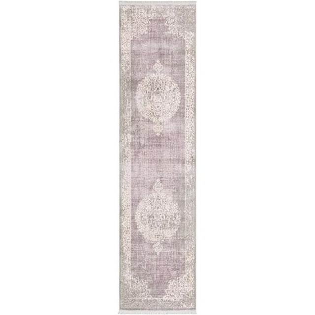 Unique Loom 3130018 2 ft. 7 in. x 10 ft. New Classical Olwen Runner Area Rug, Purple