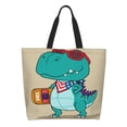 thumbnail image 1 of Easygdp Cool Dino Playing Skateboard Bolsas Tote para Mujer, Bolsos de Hombro para Viaje, Bolsos de Mano de Gran Capacidad para Compras y Trabajo, 1 of 8