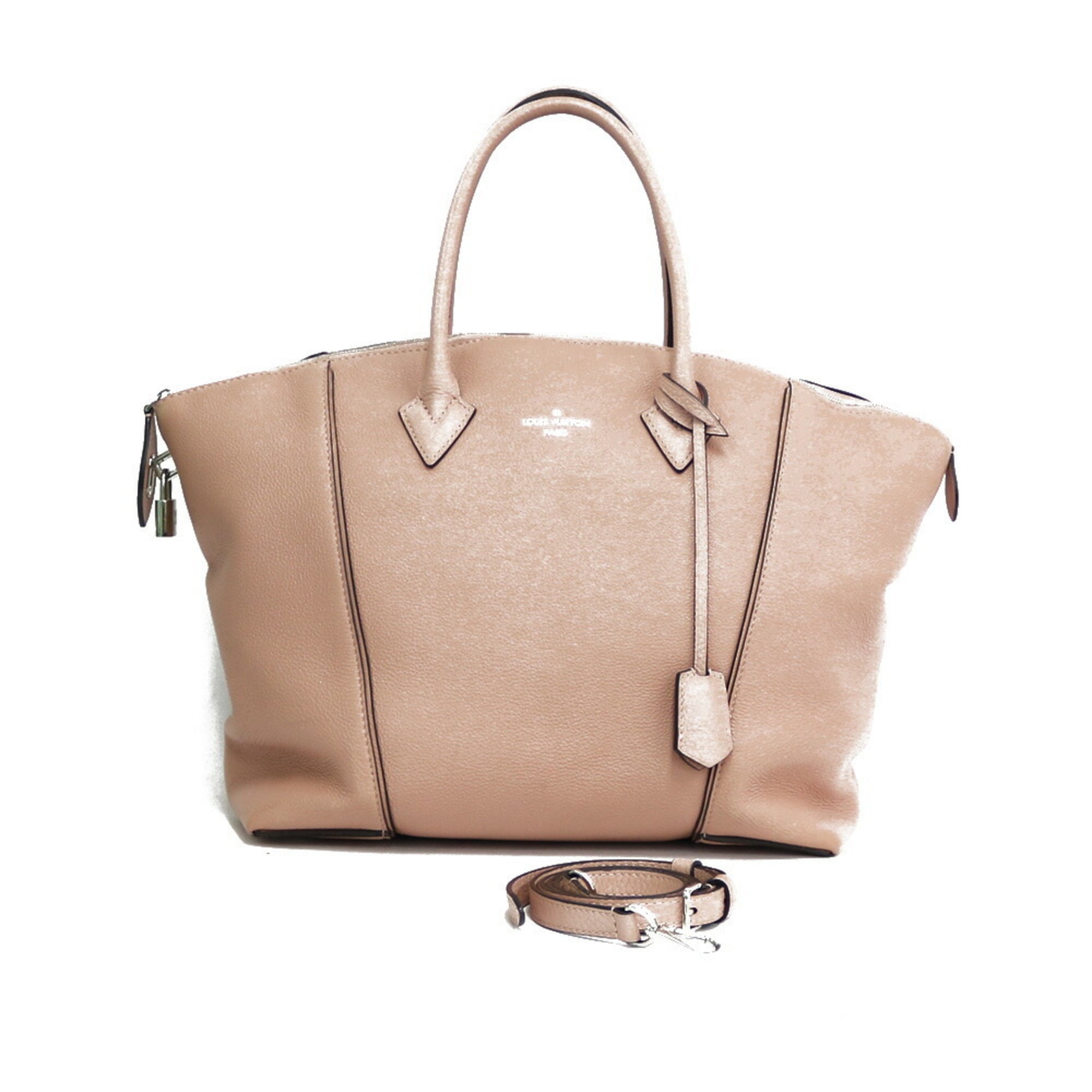Authenticated used Louis Vuitton Louis Vuitton Handbag Lockit mm Parnacea M94594 Magnolia Pink Ladies, Adult Unisex, Size: (HxWxD): 28cm x 45cm x 14cm