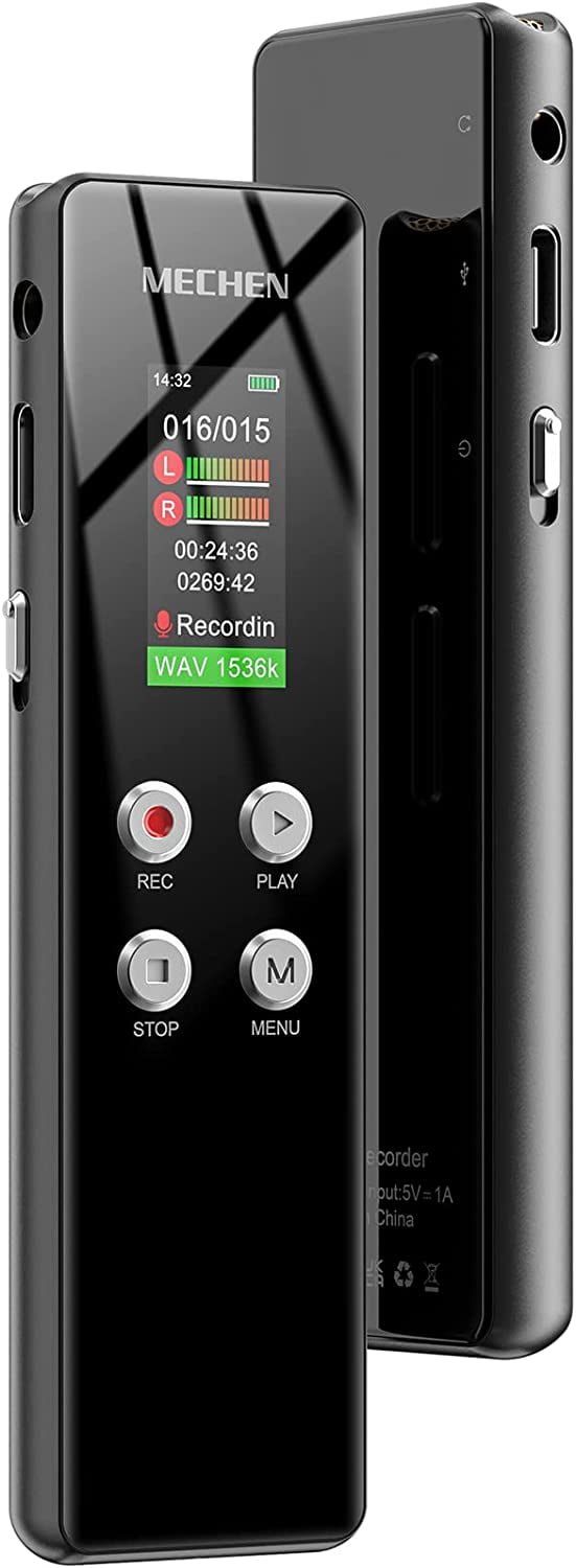 MECHEN 64GB Digital Voice Recorder Voice activated recorder, playback