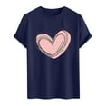 thumbnail image 3 of PNTUTB1 Fashion Men's Valentine's Day Heart Prints Casual Short Sleeve Crew Neck Loose Pullover Comfort T-shirt, 3 of 5