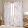 thumbnail image 2 of Manfei Kawaii Bow Tie Curtains Pack of 2 (42x84 Each),Cute Bowknot Ribbon Curtains Blackout,Pink Gray Bedroom Curtains For Girls Teens,Breathable Home Decor, 2 of 6