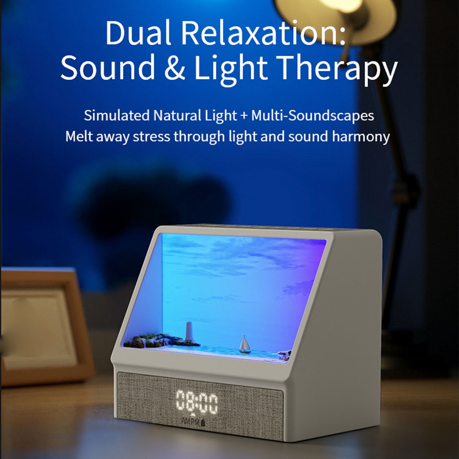 Sunrise Alarm Clock with Sound Machine, Wake Up Light, Night Light & 24 Sleep Sounds, White Noise Alarm Clock