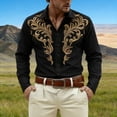 thumbnail image 2 of Camisetas de Navidad de Manga Larga de los Hombres de Moda Casual de Manga Larga Turndown Collar Blusa para Primavera Invierno Al Aire Libre Diario, 2 of 4