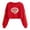 A05 Red-Game Day, variant on Mifsaly Game Day Sweatshirt Women Heart-Embellished Football Print Crop Sweatshirts Long Sleeve Graphic T Shirts Team Fans Game Day Cropped Tops S