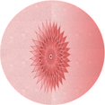 thumbnail image 1 of Ahgly Company Tapis d'Intérieur Ronds Transitionnels Rouges Lavables à la Machine, 3 Pieds Rond, 1 of 7