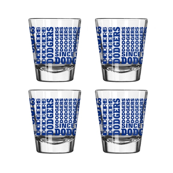 Logo Brands Los Angeles Dodgers 4-Pack 2oz. Shot Glass Set