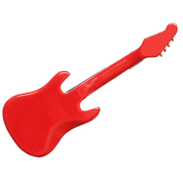 Mini House Guitar Fake Guitar Models Durable Dolly House Toy House  Accessory for Household Kindergarten School Children Parents Red