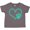 Charcoal Grey, variant on Teal Heart with Paw Print Boys or Girls Toddler T-Shirt
